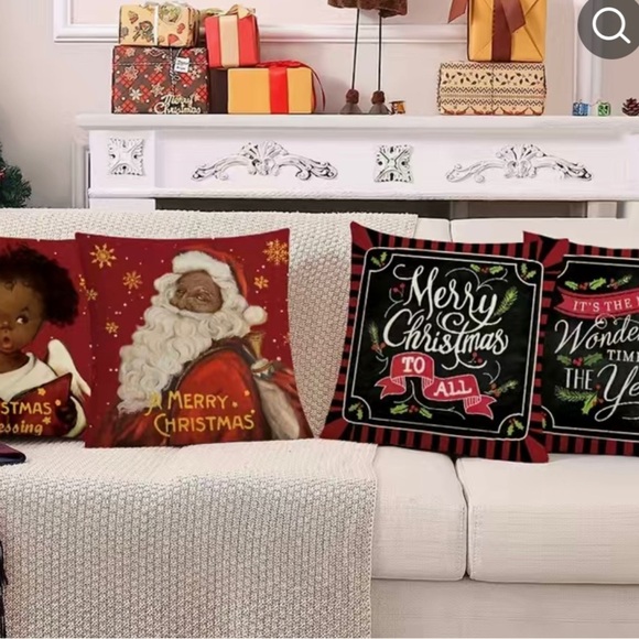 4pcs Christmas Throw Pillows, inserts NOT included- 17.7x17.7 Inch B3 - Picture 4 of 6